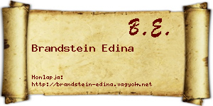 Brandstein Edina névjegykártya